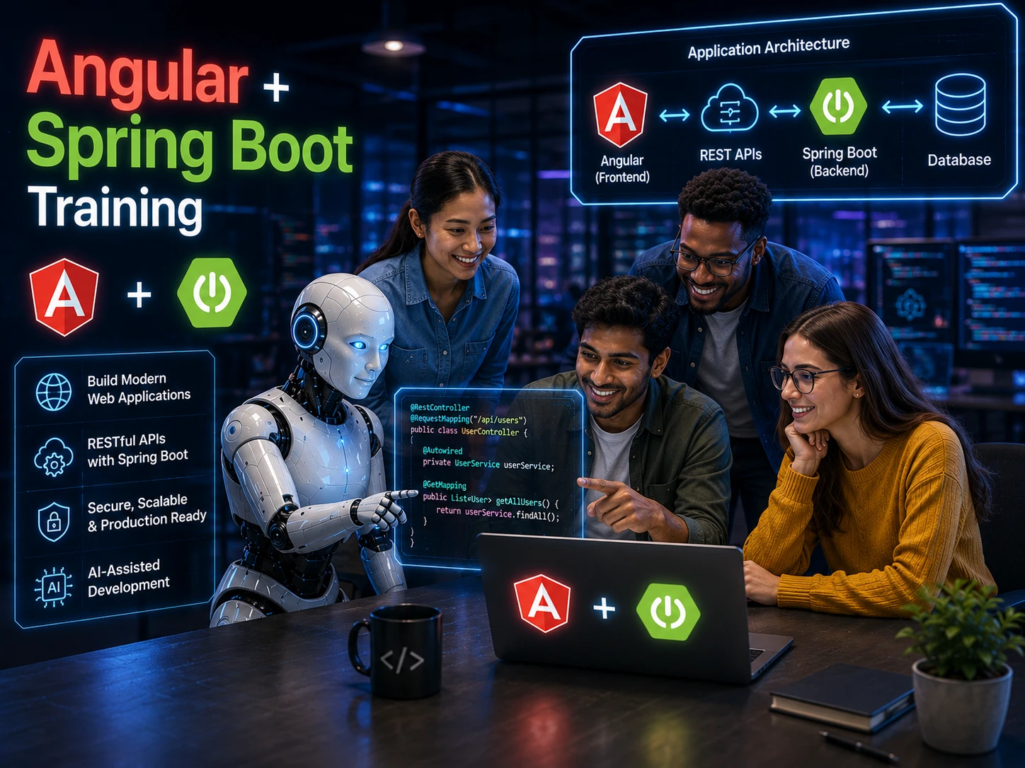 Spring Boot Angular Full Stack Course at Wisen IT Solutions Chennai